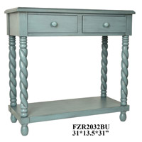 Crestview Collection FZR2032BU Element 32 X 14 inch Blue Console Table photo thumbnail