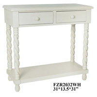 Crestview Collection FZR2032WH Element 32 X 14 inch White Console Table photo thumbnail