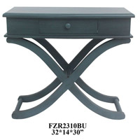 Crestview Collection FZR2310BU Element 32 X 30 inch Blue Accent Table thumb
