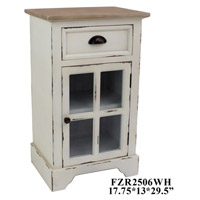 Crestview Collection FZR2506WH Element White Cabinet thumb
