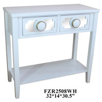 Crestview Collection FZR2508WH Element 32 X 14 inch White Console Table photo thumbnail
