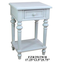 Crestview Collection FZR2512WH Element 26 X 17 inch White Side Table thumb
