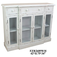 Crestview Collection FZR2689WH Element White Cabinet thumb