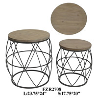Crestview Collection FZR2708 Element Stools, Set of 2 thumb