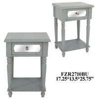 Crestview Collection FZR2710BU Element 26 X 17 inch Blue Side Table thumb