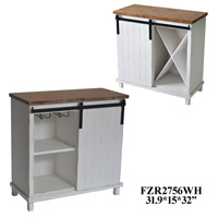 Crestview Collection FZR2756WH Element White Cabinet thumb