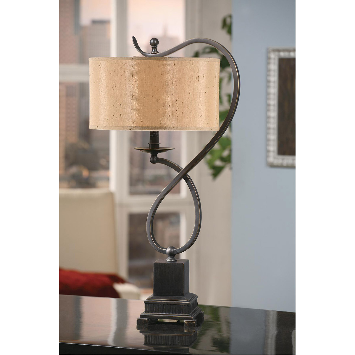 Crestview Collection CVACR160 Echo 27 inch 60 watt Bronze Table Lamp Portable Light
