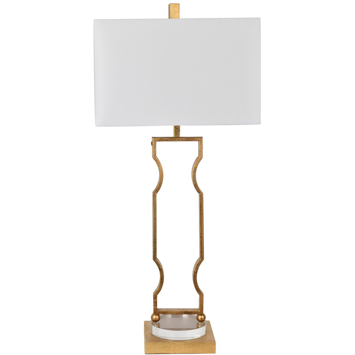 Crestview Collection CVAER1069 Carlisle 35 inch 100 watt Gold Leaf Table Lamp Portable Light