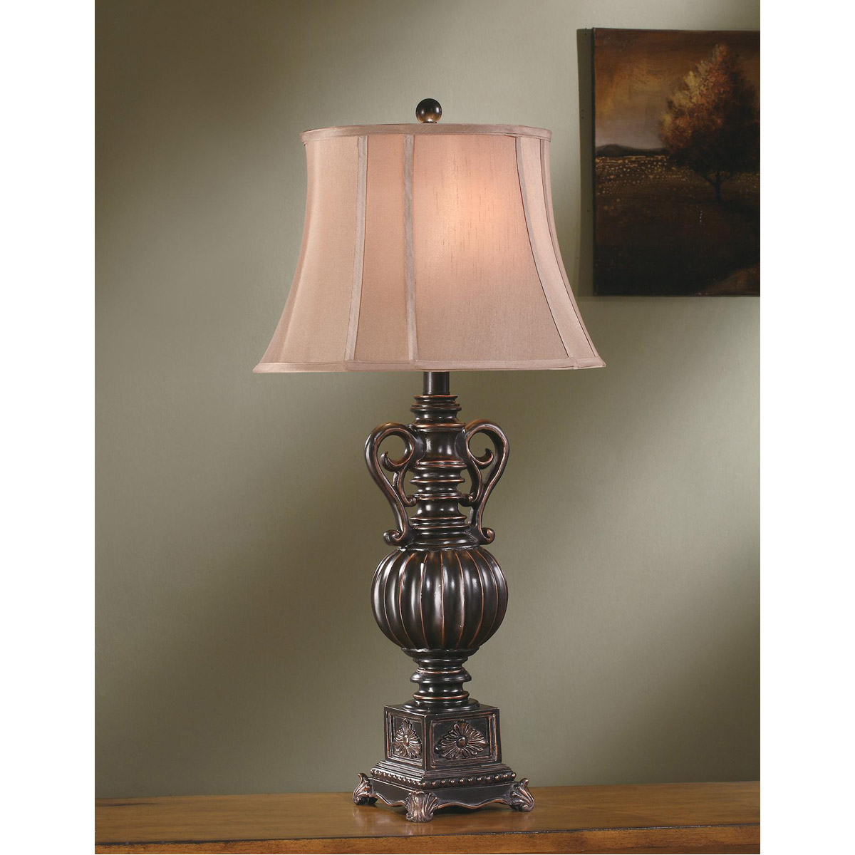 Crestview Collection CVAUP342 Moira 34 inch 100 watt Black Bronze Table Lamp Portable Light
