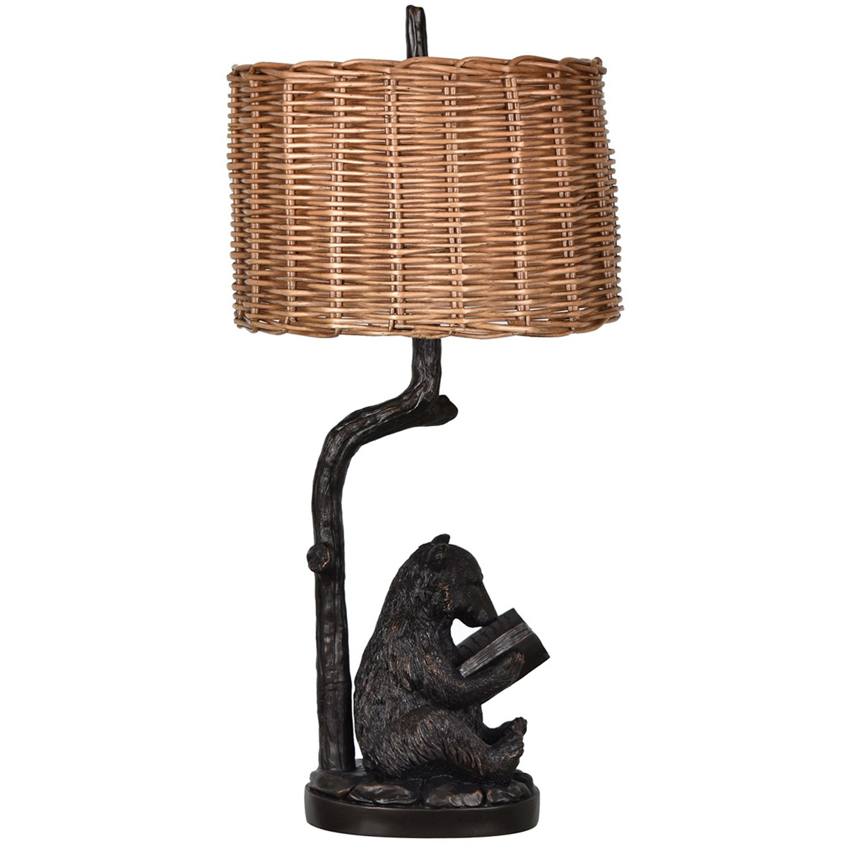Crestview Collection CVAVP674 Bear Knowledge 34 inch 150 watt Bronze Table Lamp Portable Light