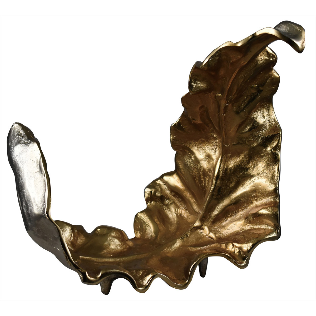 Crestview CVDZEN003 15 in. Willow Medium Two Toned Sculptural Leaf, Silver