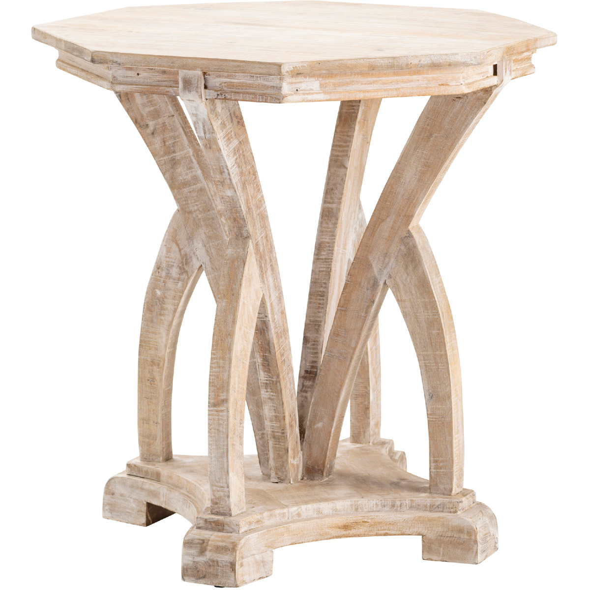 Crestview Collection CVFNR782 Evelyn 28 X 26 inch Light Brown Side Table