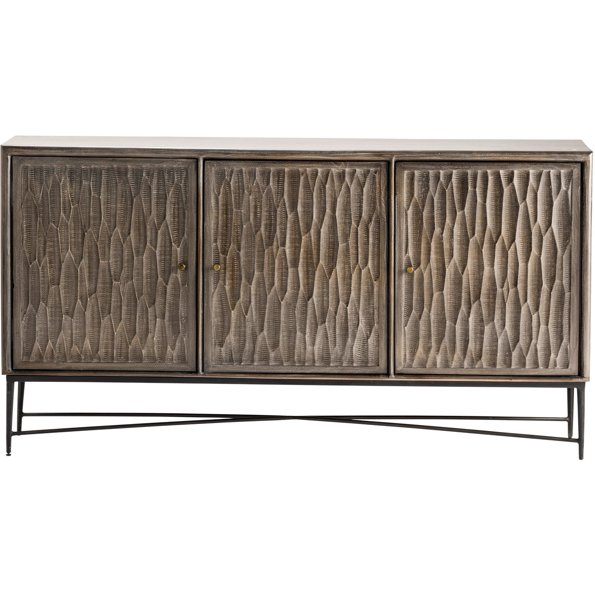 Crestview Collection CVFNR825 Richmond 69 X 16 inch Brown and Bronze Sideboard