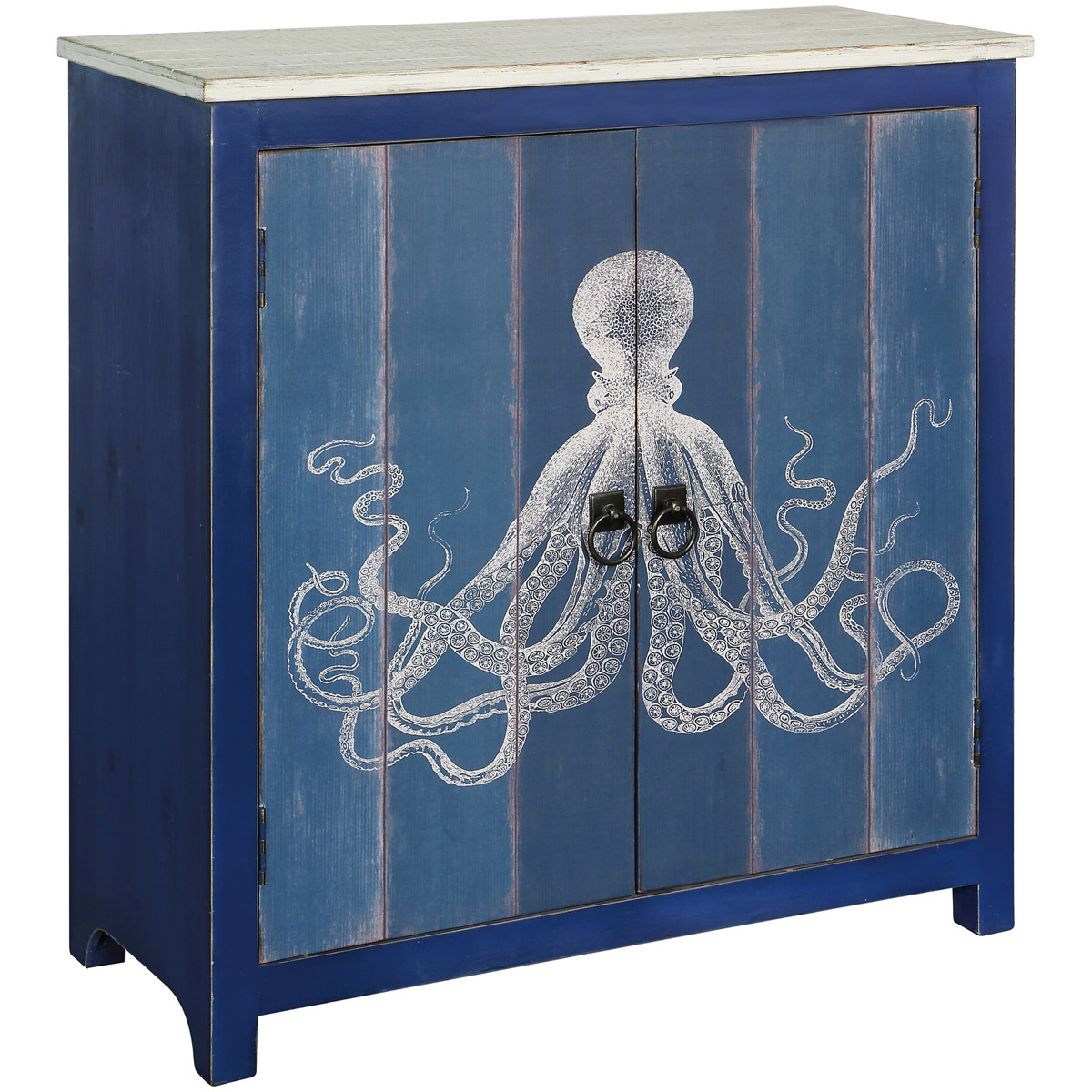 Crestview Collection CVFZR3534 Ocotopus Blue Cabinet
