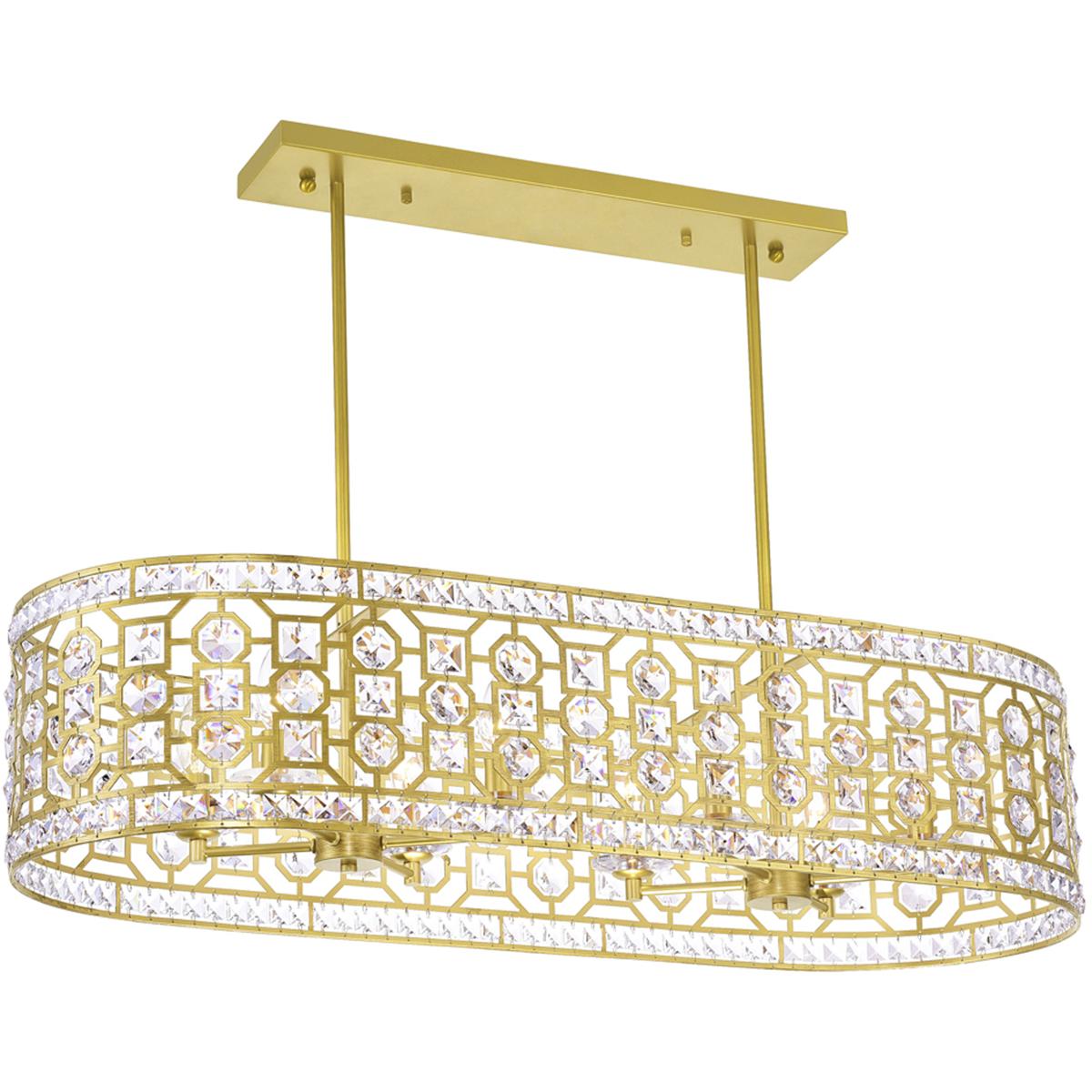 CWI Lighting Belinda 41 Inch 8 Light Linear Suspension Light Belinda - 1026P41-8-193 - Transitional