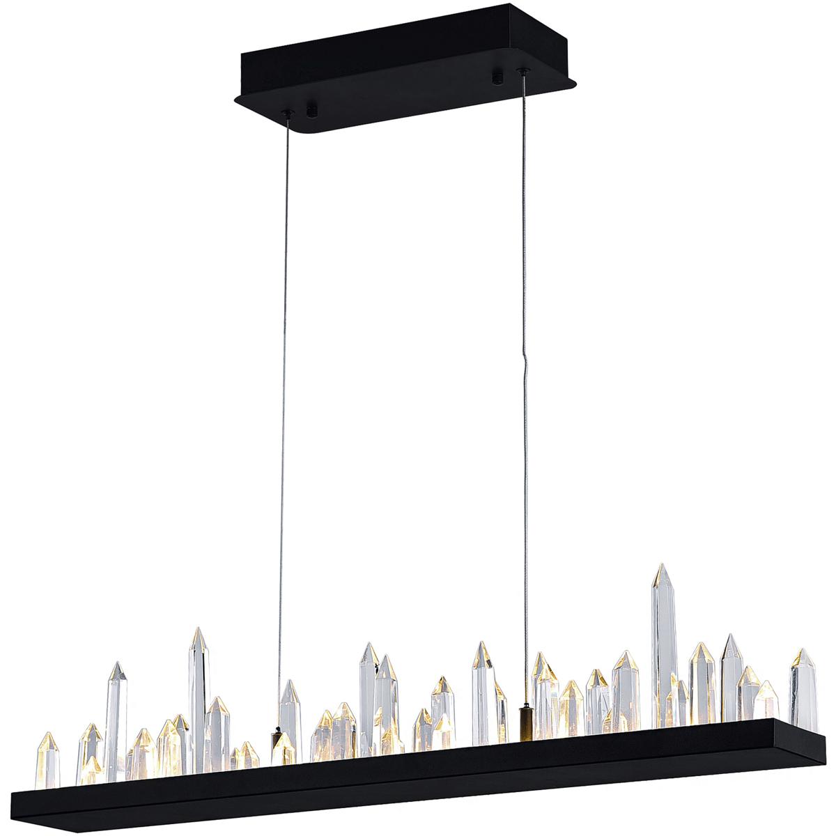 CWI Lighting 1043P45-101-RC Juliette LED 45 inch Black Pool Table Light Ceiling Light