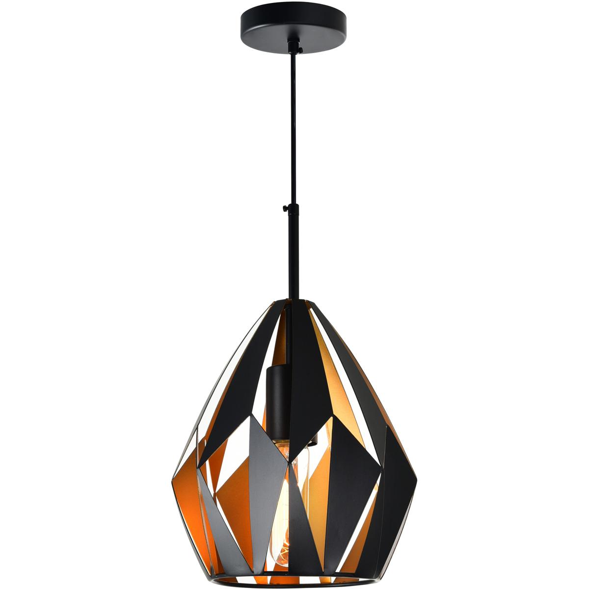 CWI Lighting 1114P16-1-271 Oxide 1 Light 16 inch Black and Copper Down Pendant Ceiling Light