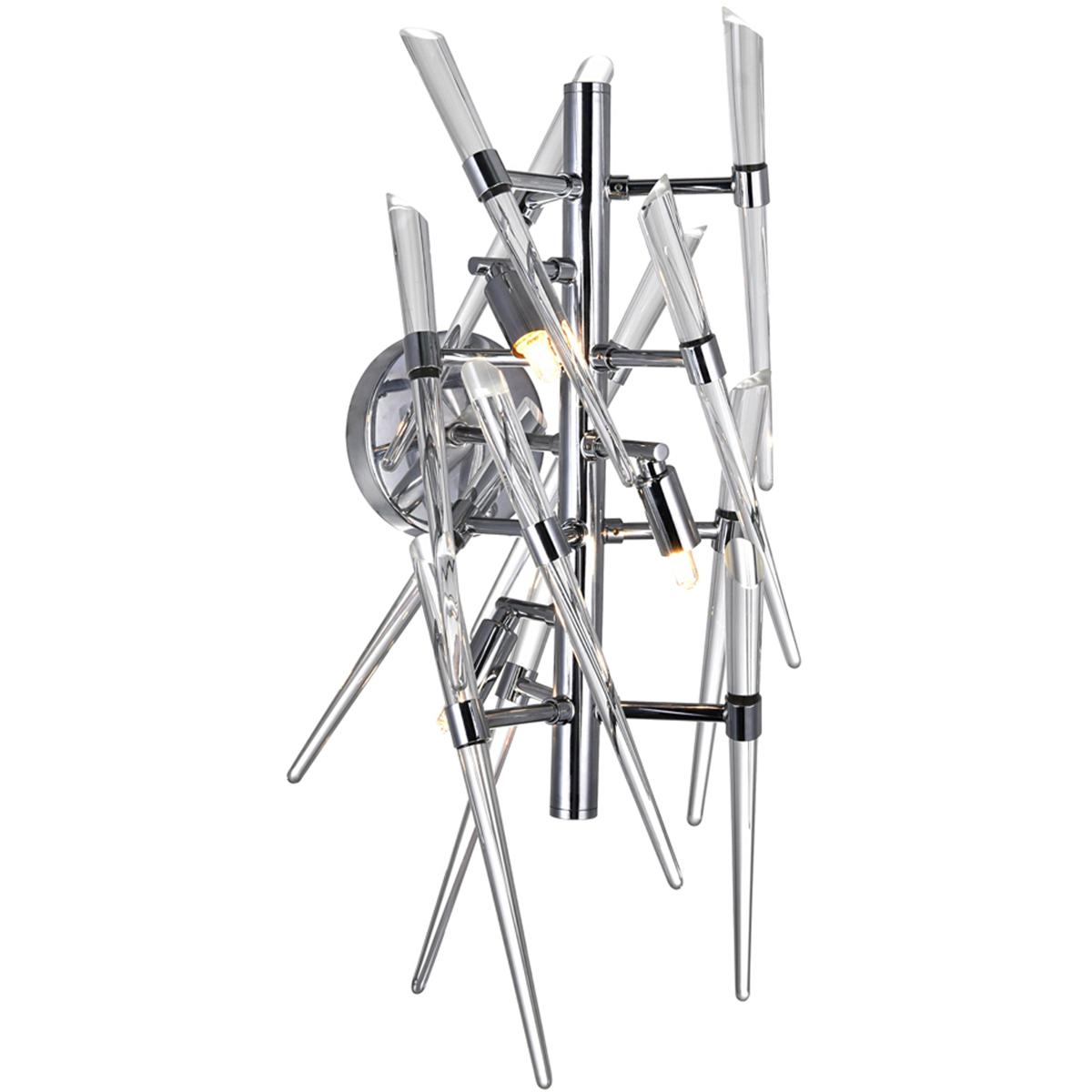 CWI Lighting 1154W11-3-601 Icicle 3 Light 11 inch Chrome Wall Light
