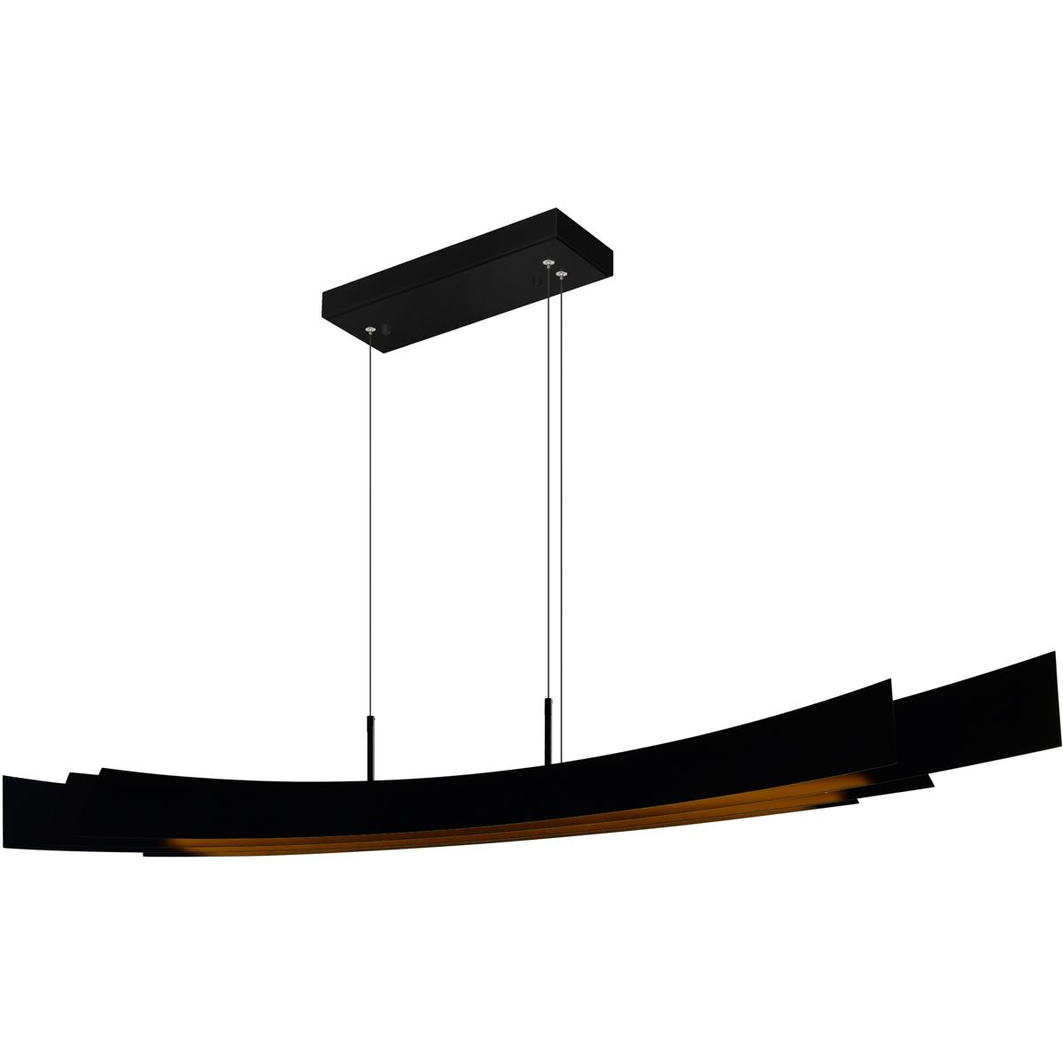 CWI Lighting 1698P72-101 Candora LED 72 inch Black Island/Pool Table Light Ceiling Light