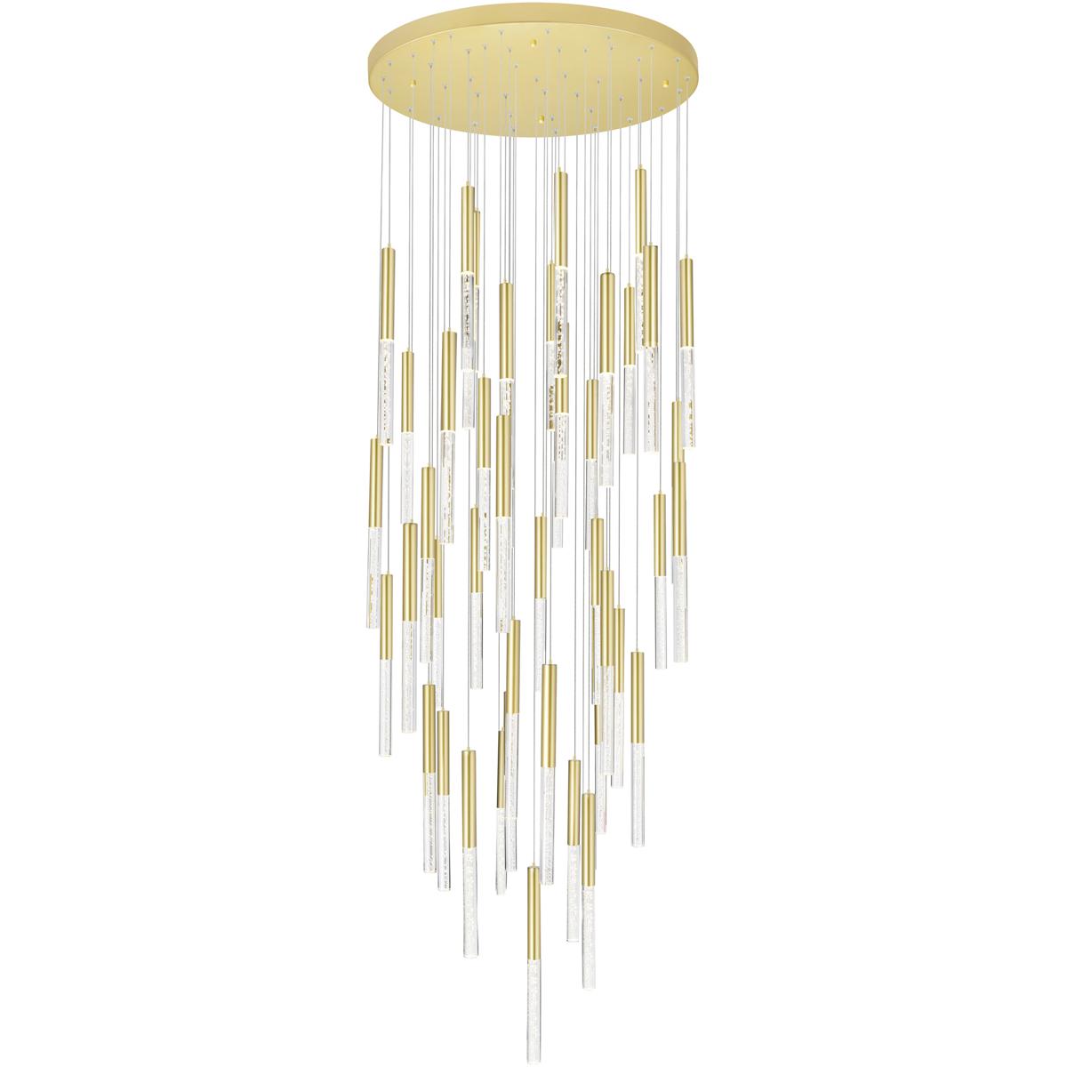 CWI Lighting 1703P32-45-602 Dragonswatch LED Satin Gold Chandelier Ceiling Light