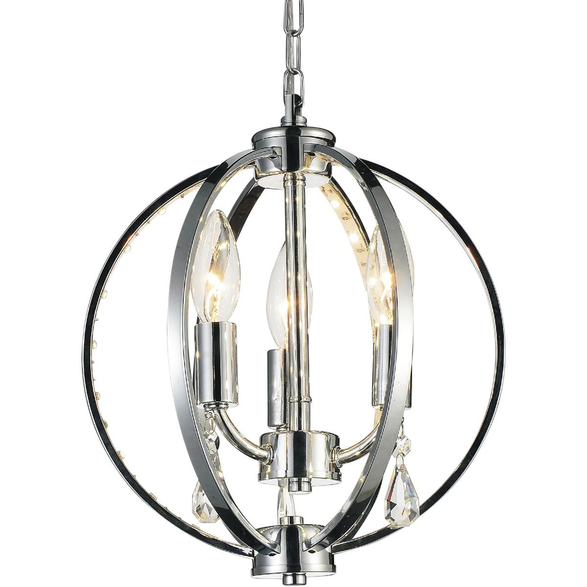 CWI Lighting 5025P10C-3 Abia LED 10 inch Chrome Up Mini Pendant Ceiling Light