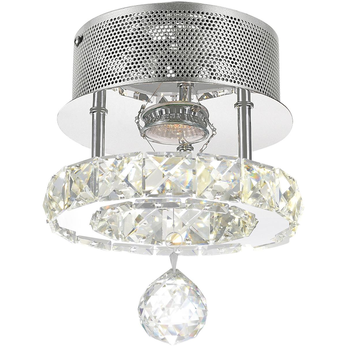 CWI Lighting 5080C7ST Ring LED 7 inch Chrome Flush Mount Ceiling Light