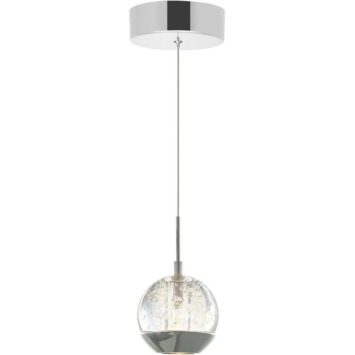 CWI Lighting 5444P5C-R Perrier LED 5 inch Chrome Down Mini Pendant Ceiling Light