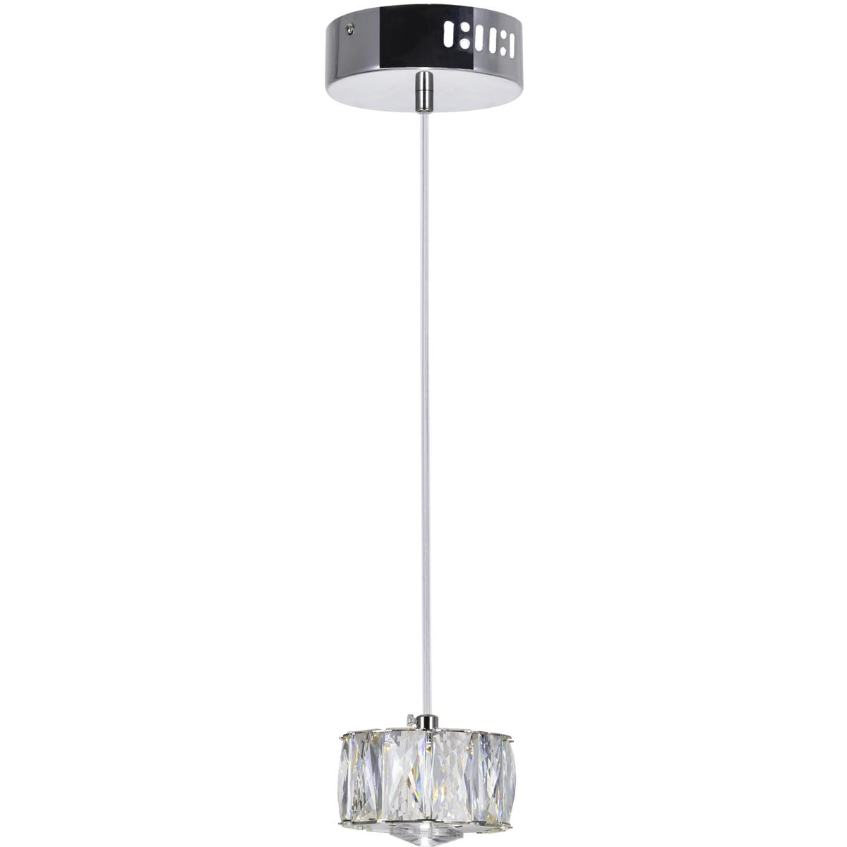 CWI Lighting 5636P4-1-601 Milan LED 4 inch Chrome Down Mini Pendant Ceiling Light