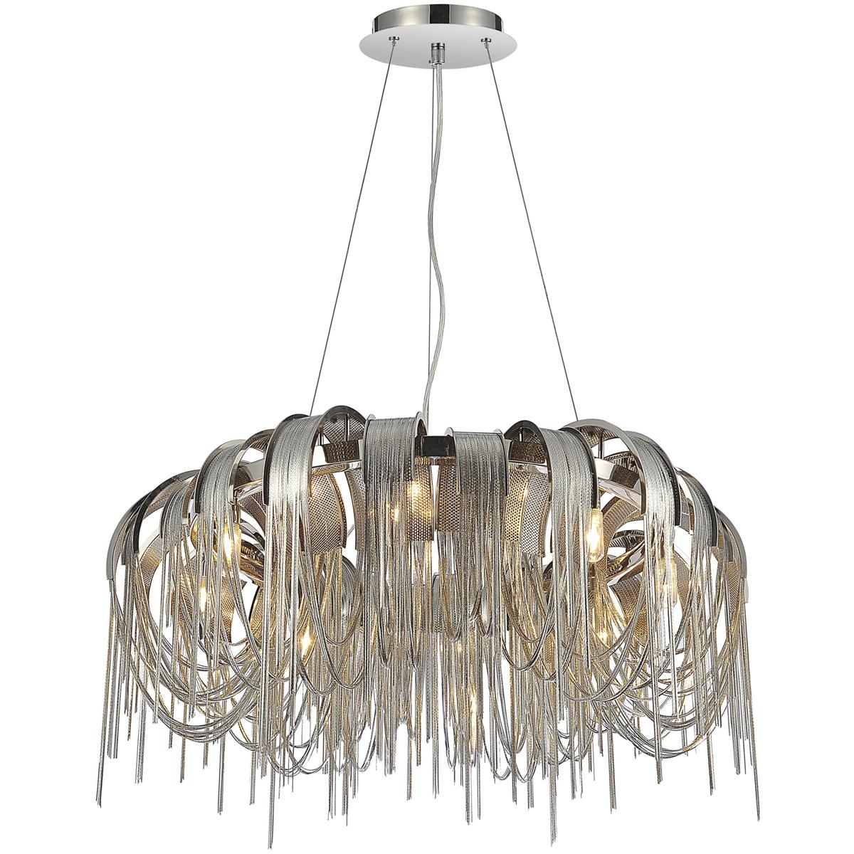 CWI Lighting 5637P32C Shirley 8 Light 32 inch Chrome Down Chandelier Ceiling Light