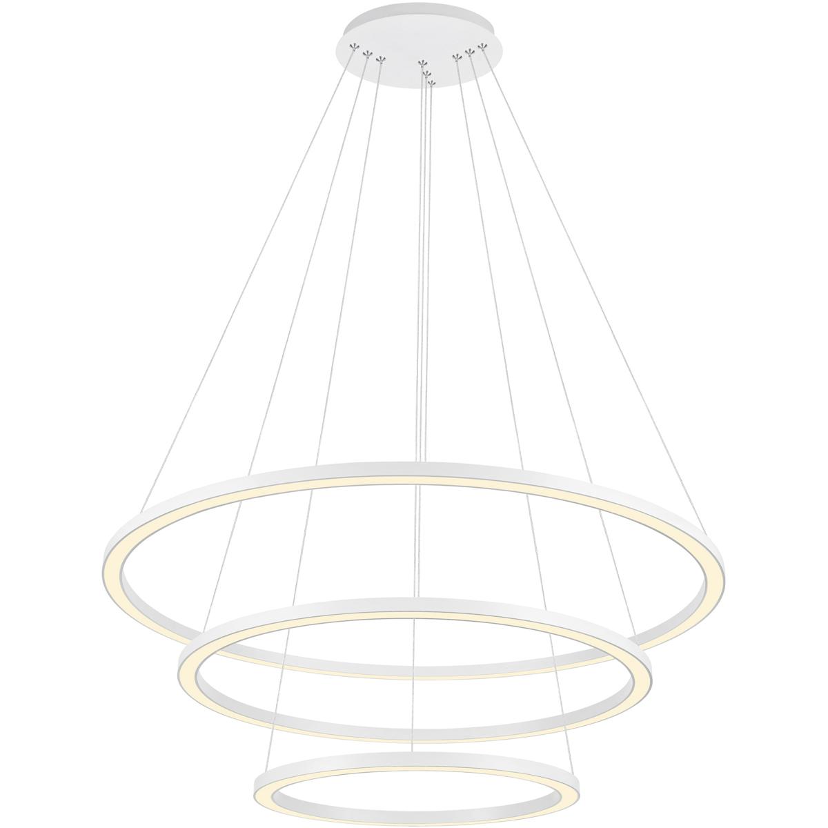 CWI Lighting 7112P31103 Chalice LED 31 inch White Chandelier Ceiling Light
