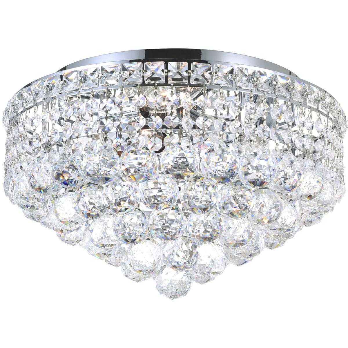 CWI Lighting 8002C16C Luminous 5 Light 16 inch Chrome Flush Mount Ceiling Light