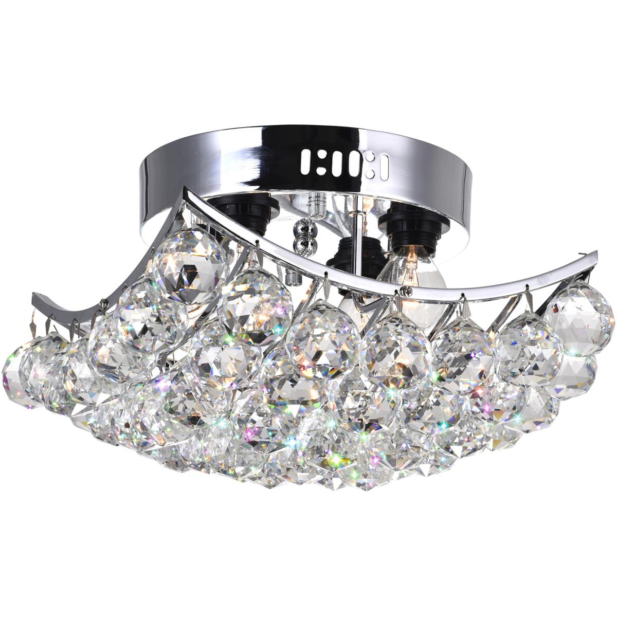 CWI Lighting 8038C10C-S Queen 4 Light 10 inch Chrome Flush Mount Ceiling Light