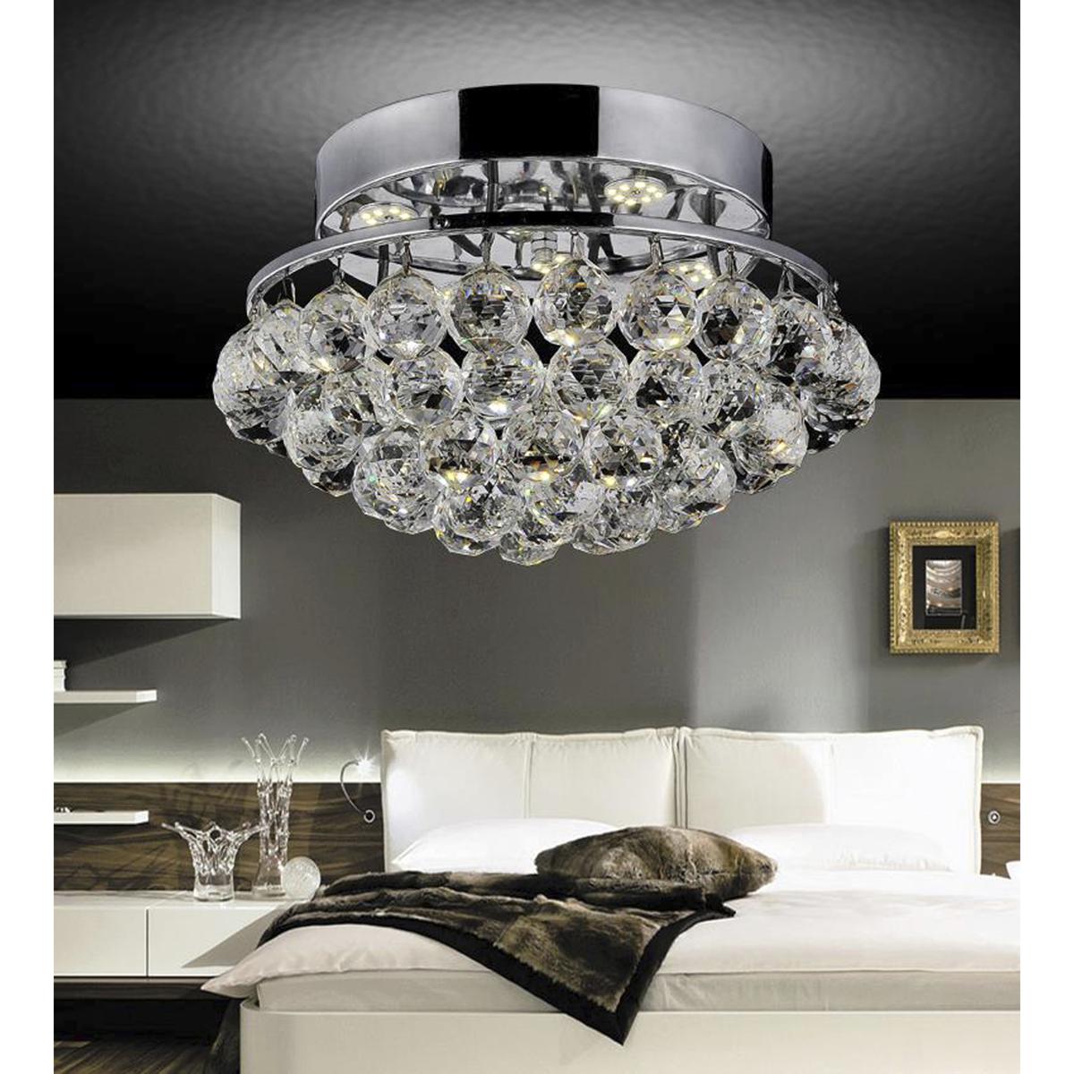 CWI Lighting 8038C14C-R Queen 4 Light 14 inch Chrome Flush Mount Ceiling Light