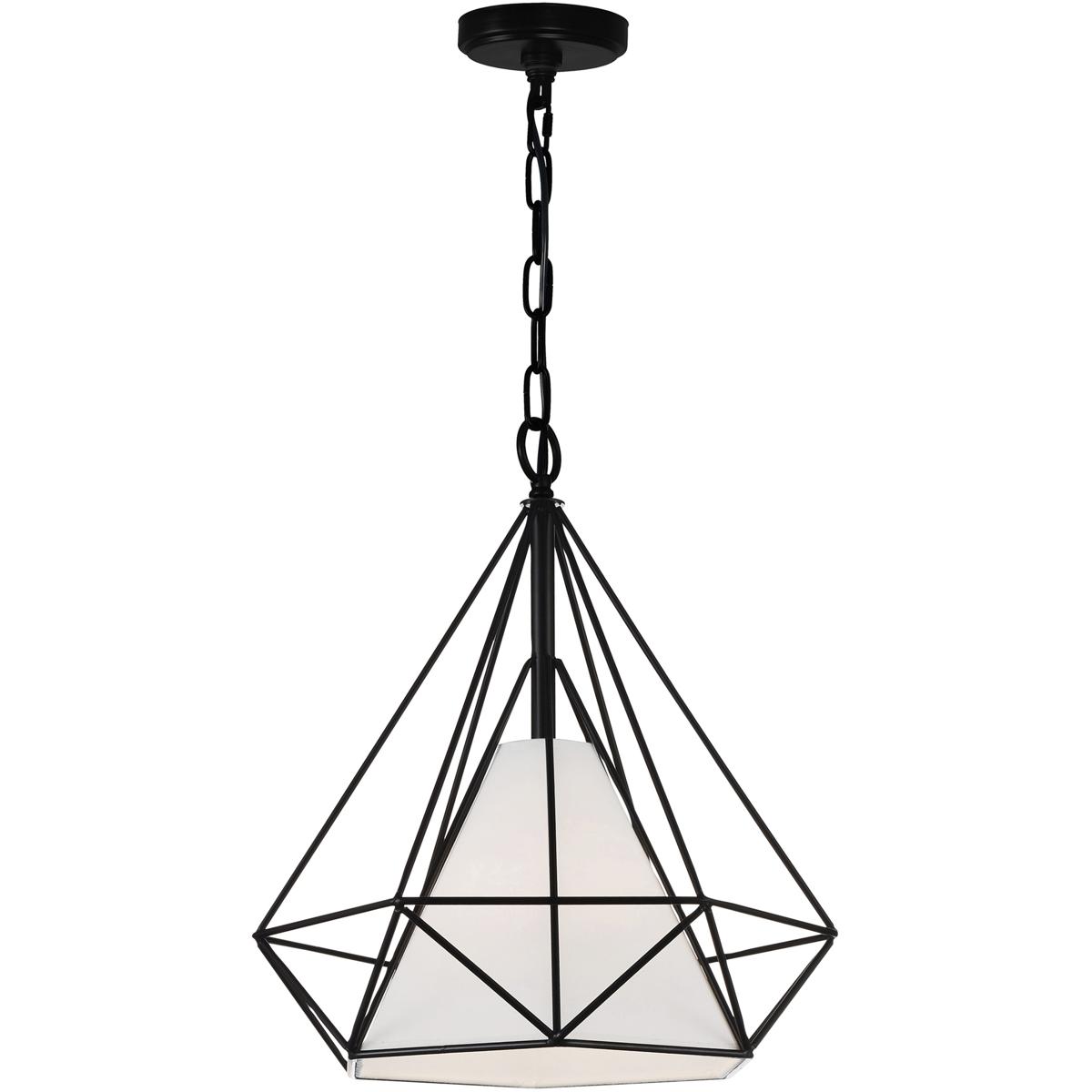 CWI Lighting 9600P18-1-101 Diamond 1 Light 18 inch Black Down Pendant Ceiling Light