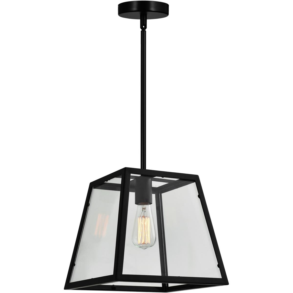 CWI Lighting 9601P12-1-101 Alyson 1 Light 12 inch Black Island/Pool Table Light Ceiling Light