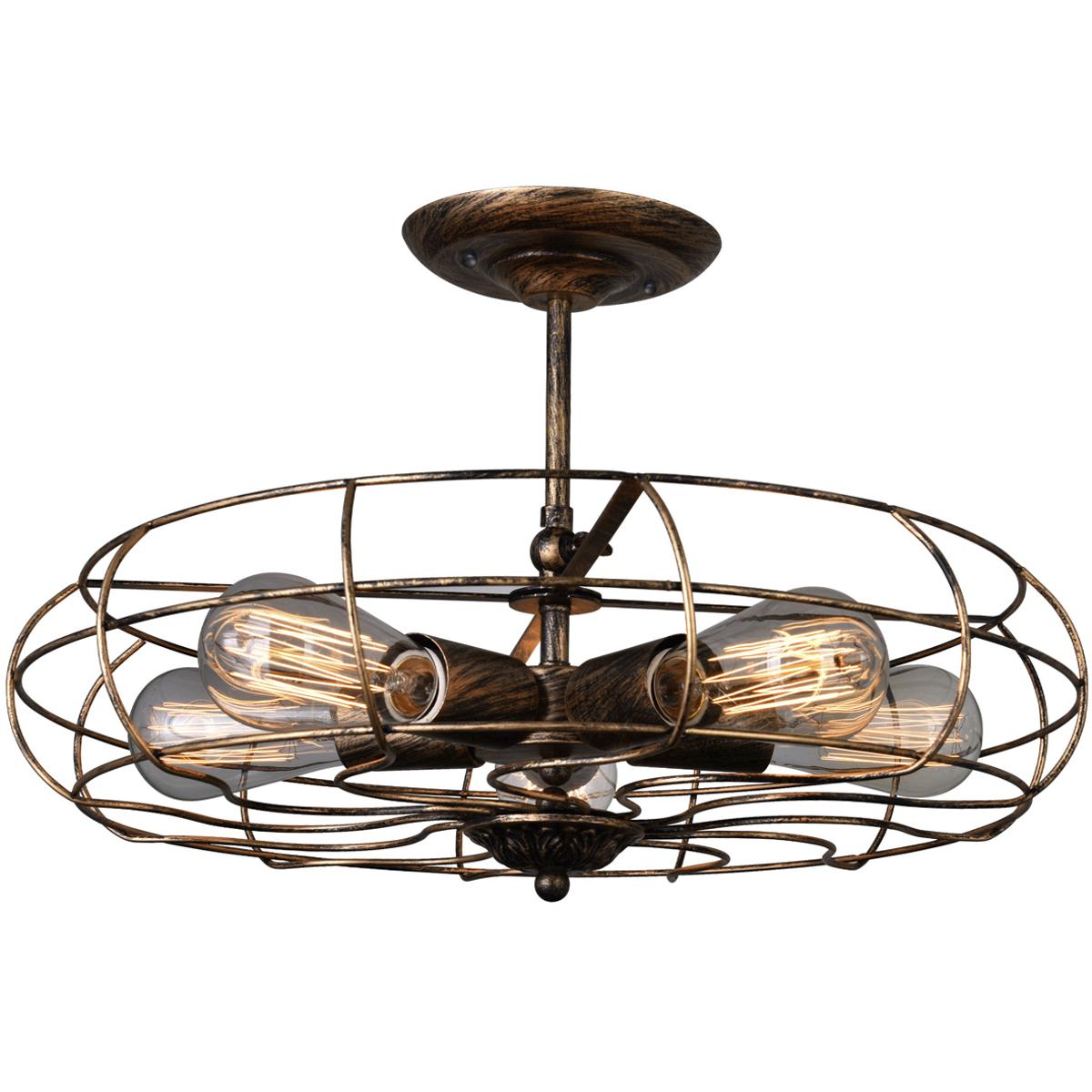 Lighting New York 9606C19-5-128 CWI Lighting Pamela 5 Light 19 inch Antique Copper Flush Mount Ceili