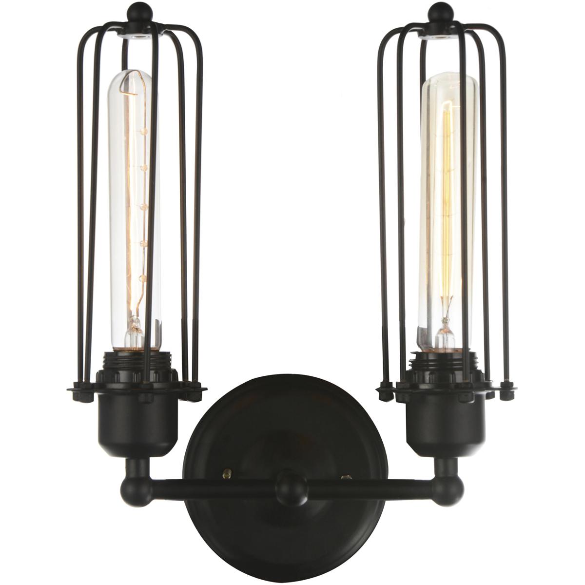 CWI Lighting 9624W10-2-101 Benji 2 Light 10 inch Black Wall Light