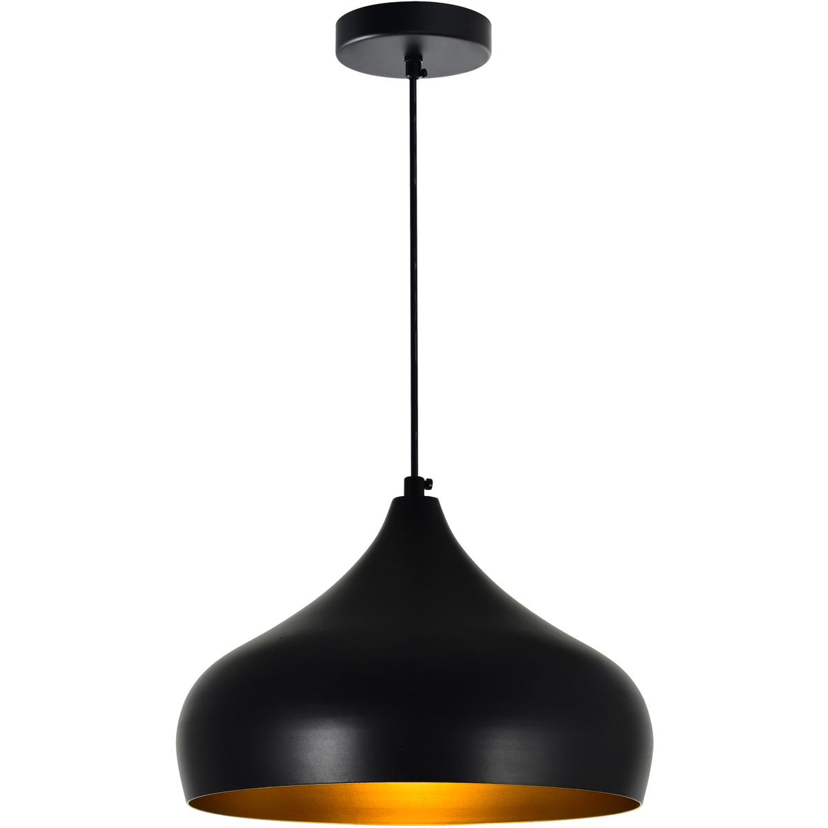 CWI Lighting 9633P16-1-101 Dynamic 1 Light 16 inch Black Down Pendant Ceiling Light
