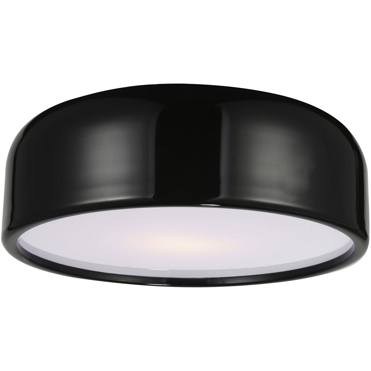 CWI Lighting 9688C19-3-171 Campton 3 Light 19 inch Black Drum Shade Flush Mount Ceiling Light