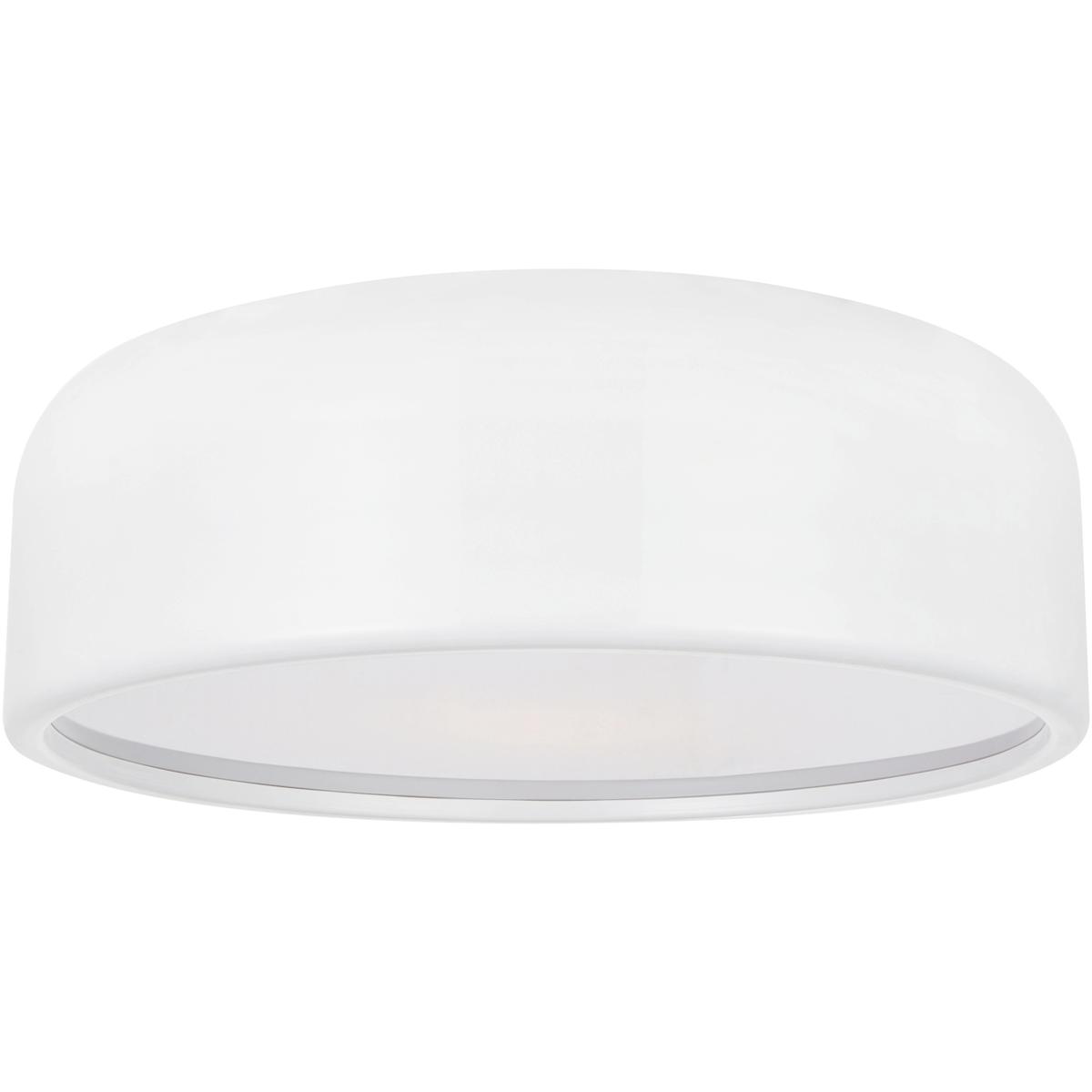CWI Lighting 9688C19-3-172 Campton 3 Light 19 inch White Drum Shade Flush Mount Ceiling Light