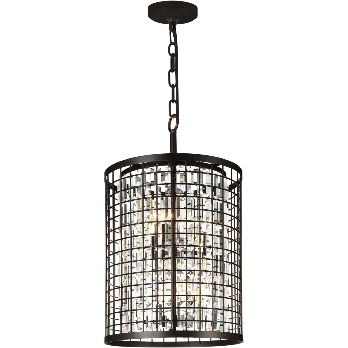 CWI Lighting 9697P17-6-192 Meghna 6 Light 17 inch Brown Up Chandelier Ceiling Light