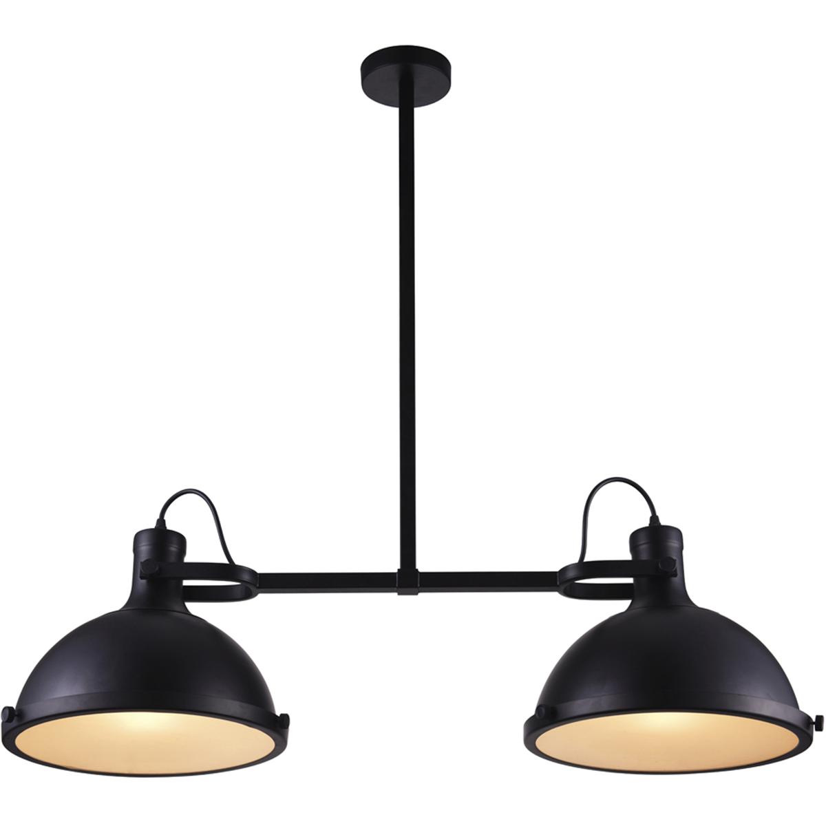 Lighting New York 9760P37-2-101 CWI Lighting Strum 2 Light 37 inch Black Island/Pool Table Light Ceiling Light 9760P37-2-101 - Open Box