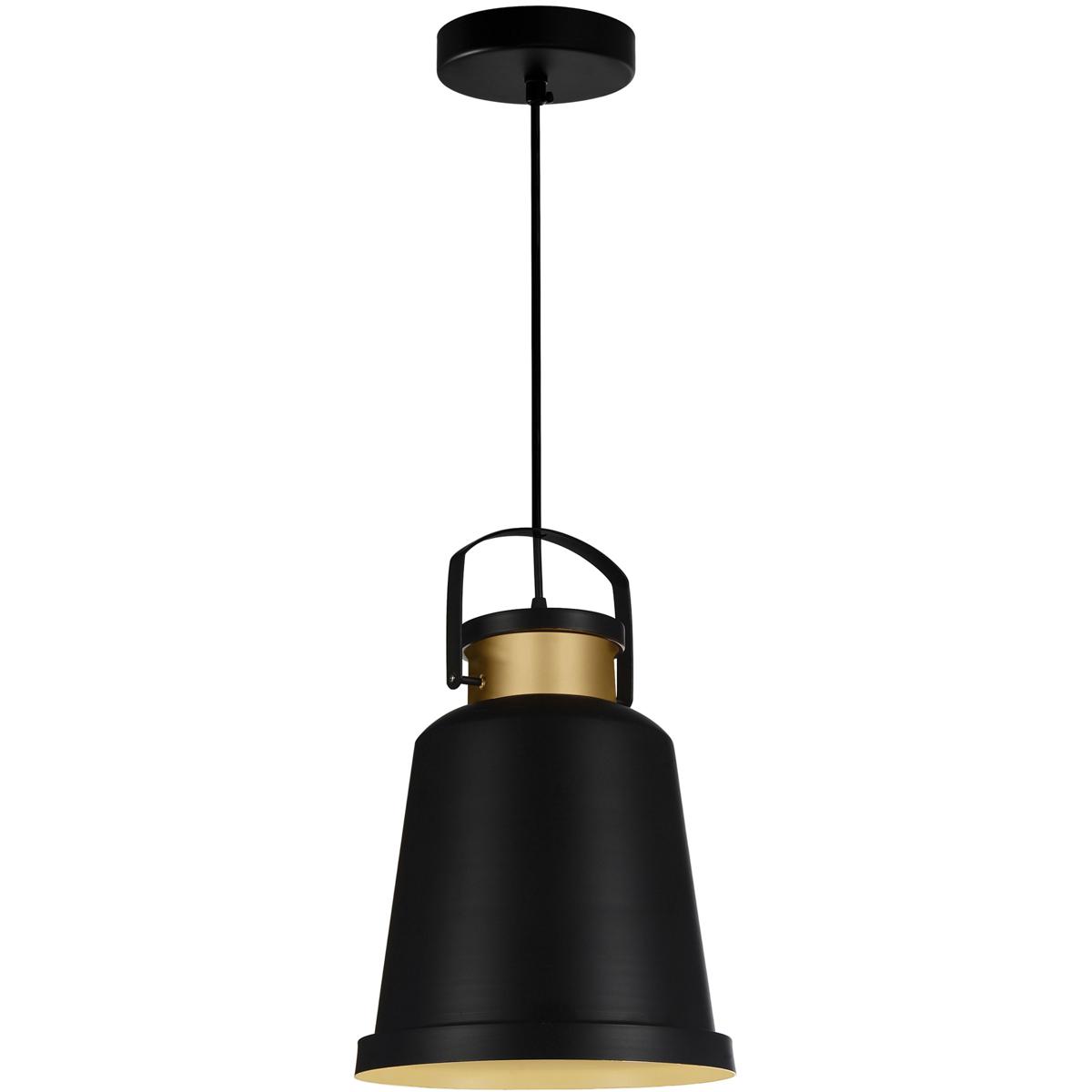 CWI Lighting 9845P10-101 Elisa 1 Light 10 inch Black Down Pendant Ceiling Light
