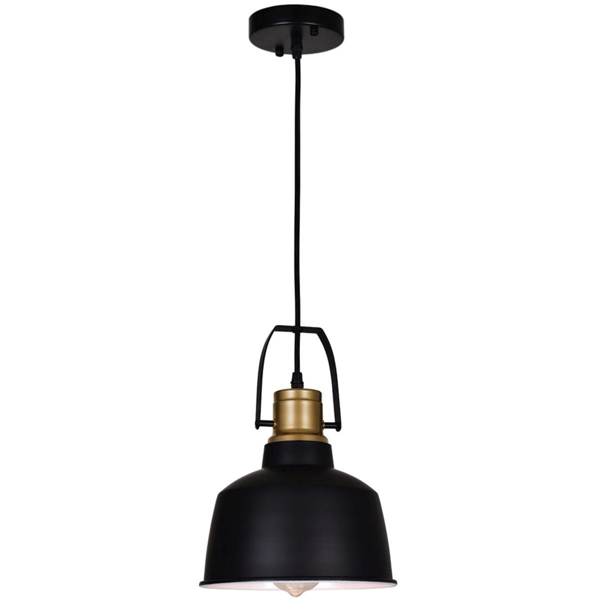 CWI Lighting 9845P9-101 Elisa 1 Light 9 inch Black Down Pendant Ceiling Light