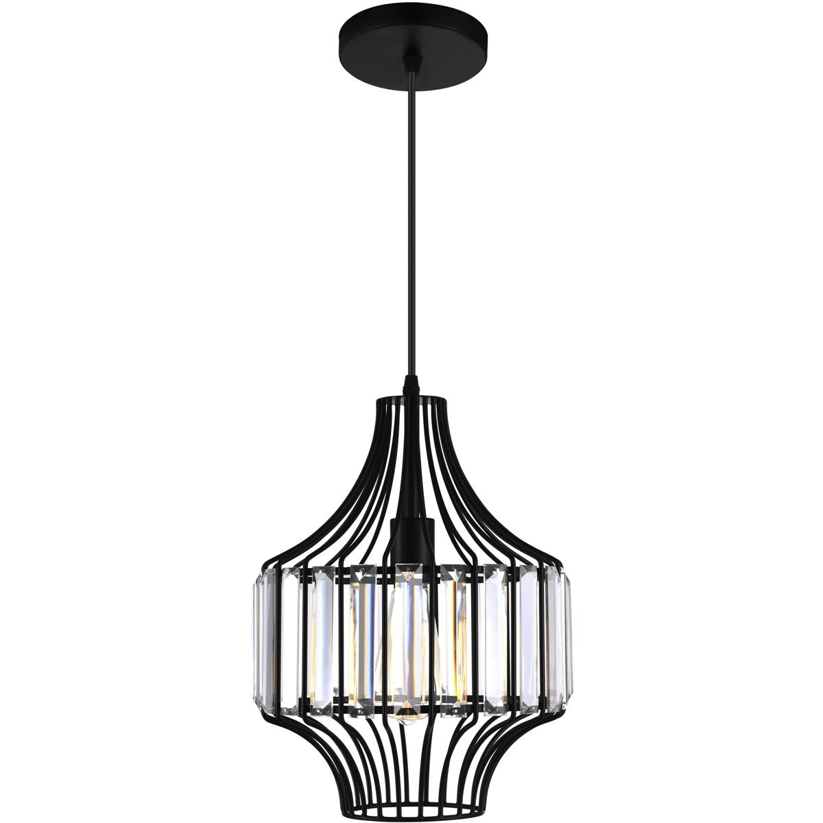 CWI Lighting 9942P10-1-101-D Alethia 1 Light 10 inch Black Down Pendant Ceiling Light