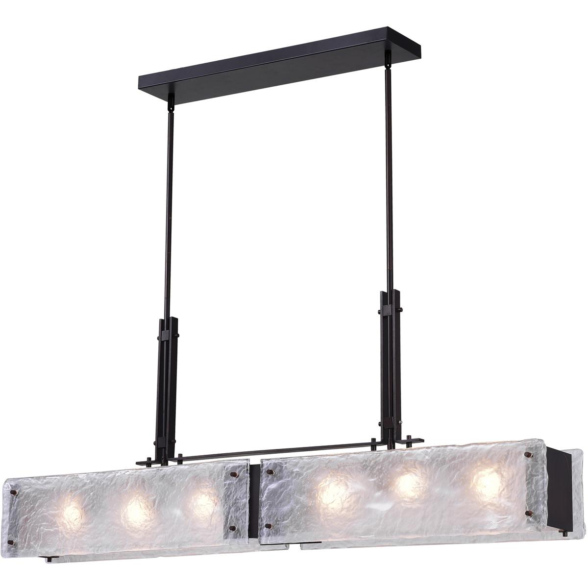CWI Lighting 9973P45-6-101 Assunta 6 Light 45 inch Black Island/Pool Table Light Ceiling Light