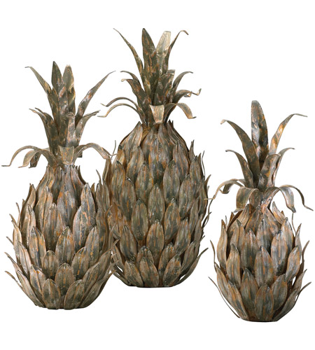 Cyan Design 01254 Variegated Pineapples 14 inch Sculpture photo