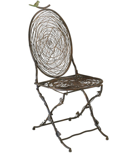 Muted Rust Cyan Design Bird Chair 01560 