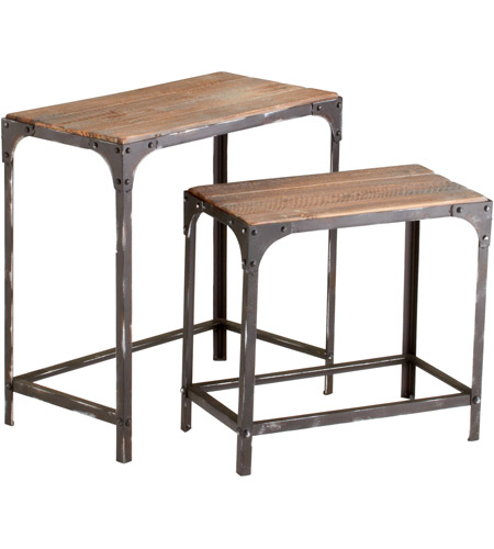 Cyan Design 04866 Winslow 26 X 25 inch Raw Iron And Natural Wood Nesting Tables photo