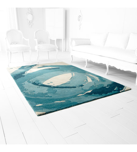 Cyan Design 05778 Tumult 91 X 60 inch Ivory and Blue Rug photo